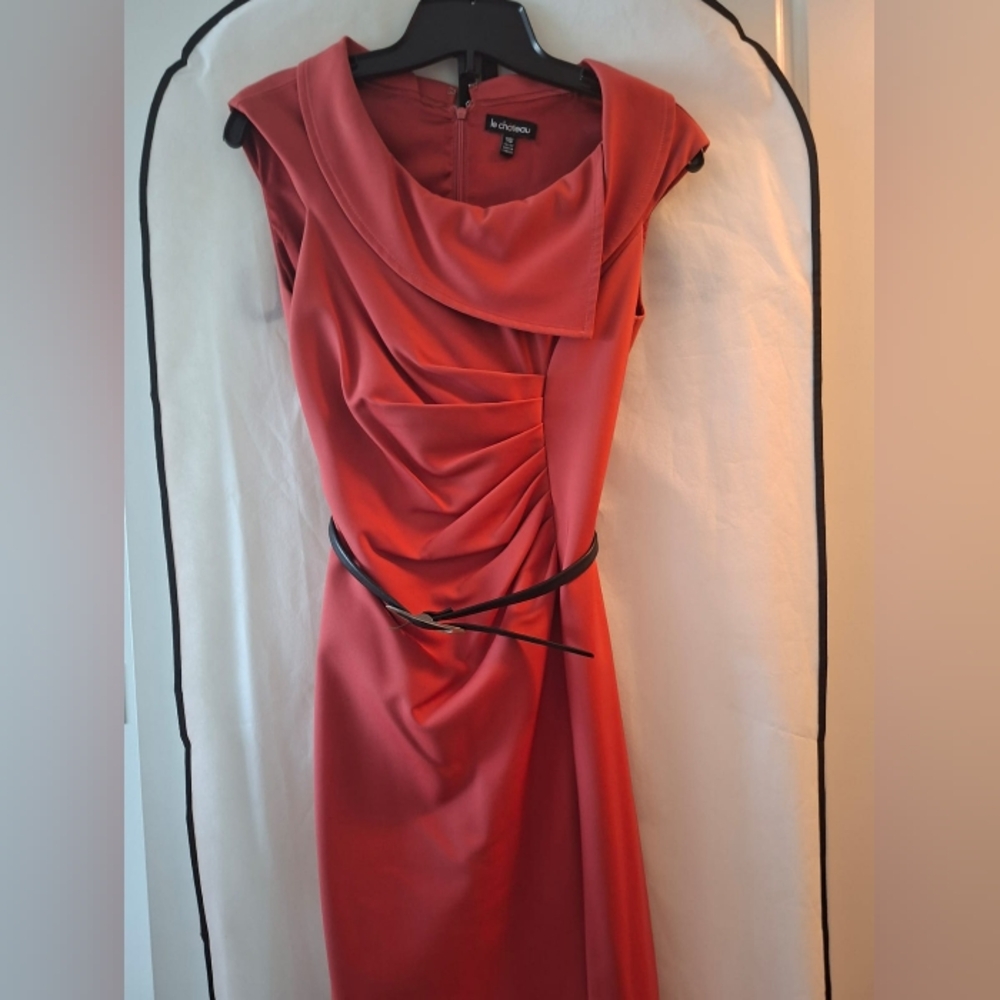 Le Chateau Rust Midi Dress